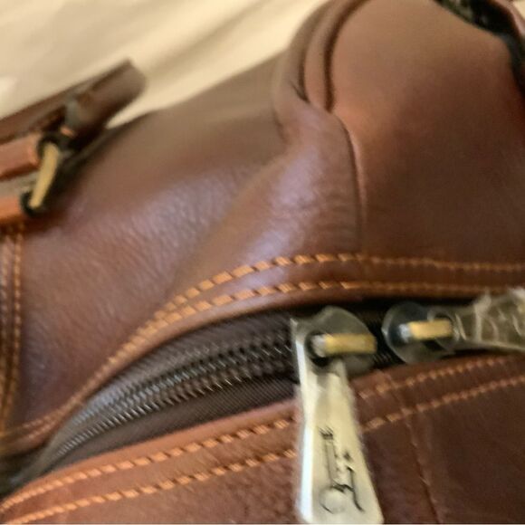 New Links and Kings Brown Leather Duffle Bag Weekender. - Picture 15 of 16